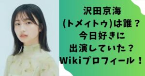 【何者】沢田京海(トメィトゥ)は誰?今日好きに出演していた?Wikiプロフィール!